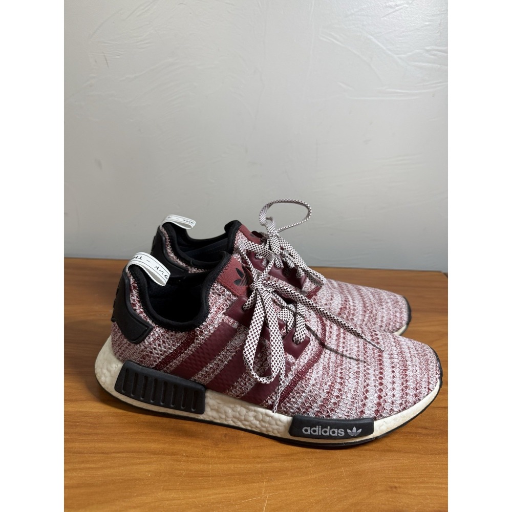 Adidas NMD R1 Sneakers Primeknit Boost Burgundy Mens 11 - Picture 5 of 10